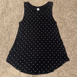 Old Navy Black and White Polka Dot Tank Top